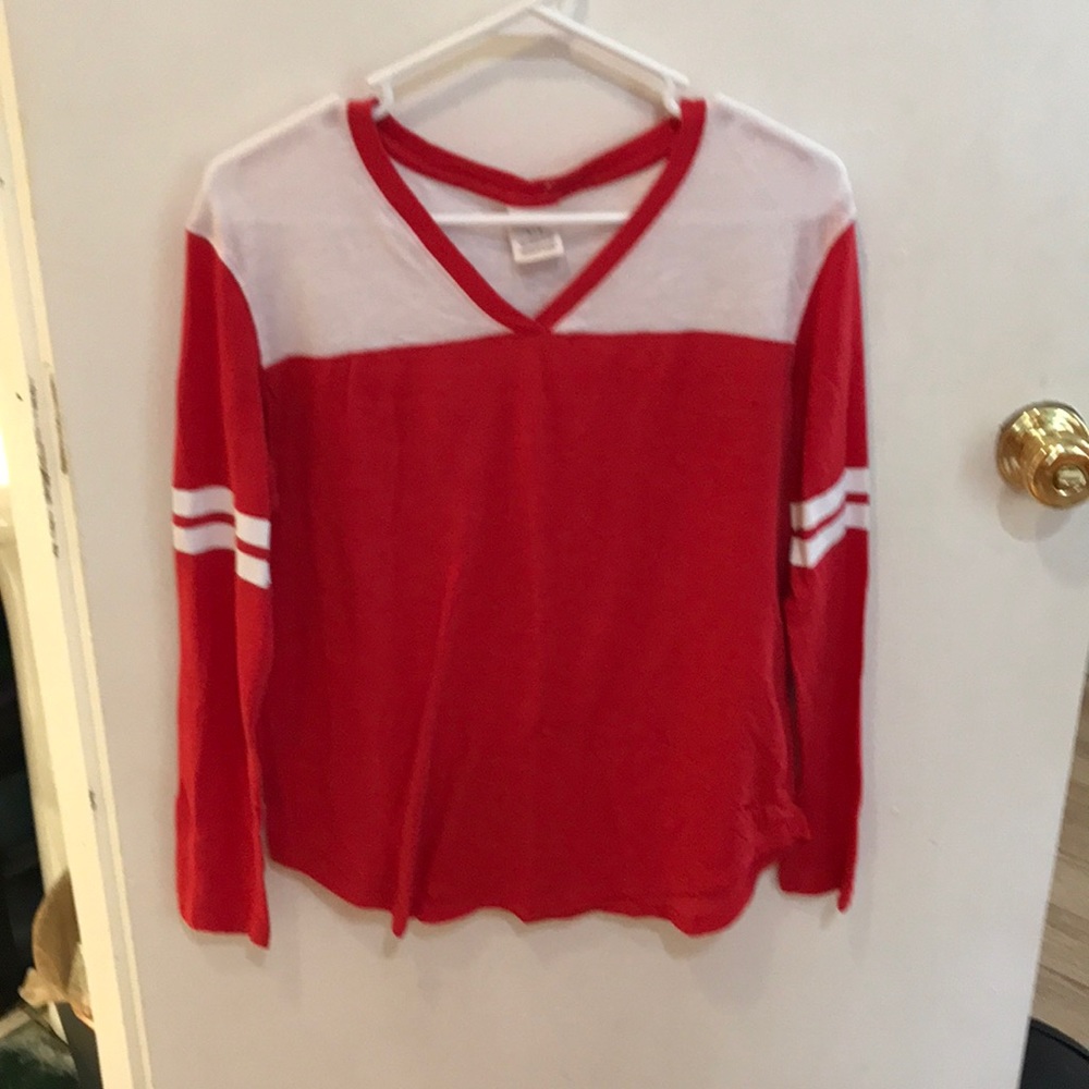 Jersey style long sleeve T-shirt